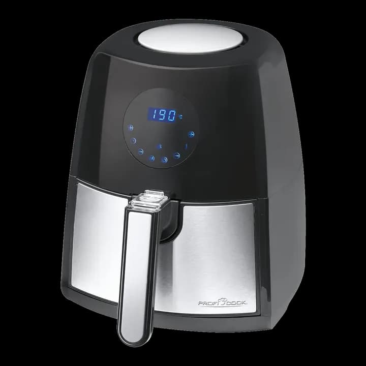 ProfiCook Heißluft-Fritteuse | Öl-und Fettfrei | 7 Frittierprogramme | variables Zeitprogramm | Temperaturprogramm | 2,5 L Kapazität, LED-Display | herausnehmbarer Behälter | PC-FR 1147 H