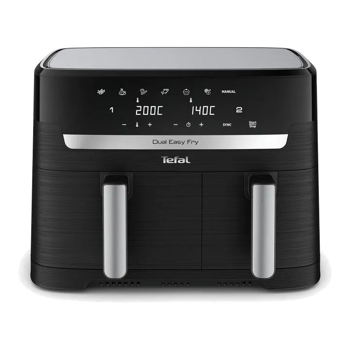 Tefal Dual Easy Fry Heißluftfritteuse 8,3 L mit 2 Kammern