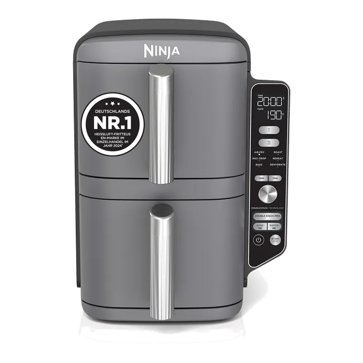 Ninja Double Stack XL Air Fryer Heißluftfritteuse, 9,5L Airfryer, SL400EU