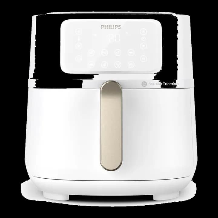 Philips Airfryer 5000-Serie XXL, 7,2L (1,4Kg) - 6 Portionen, 16-in-1 Airfryer, Wifi verbunden, 90% weniger Fett mit Rapid Air Technologie, HomeID App, Weiß(HD9285/00)