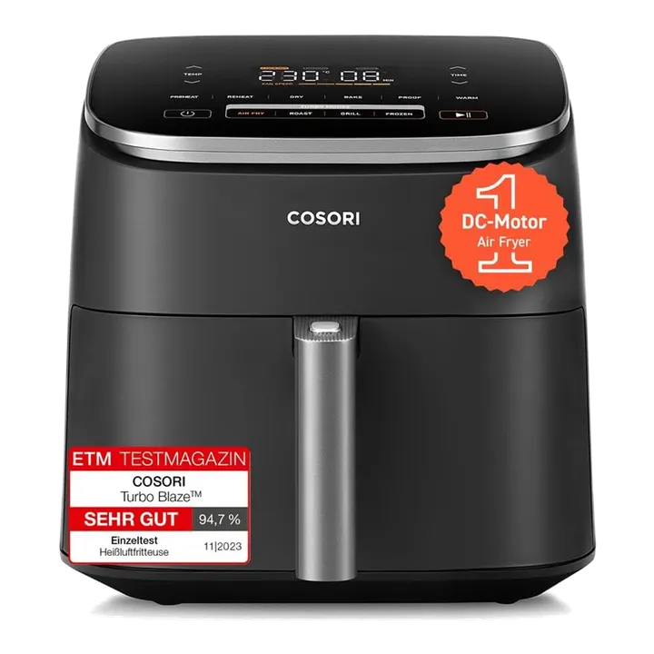 Cosori Airfryer, Turboblaze, 9-in-1 6L Heißluftfritteuse