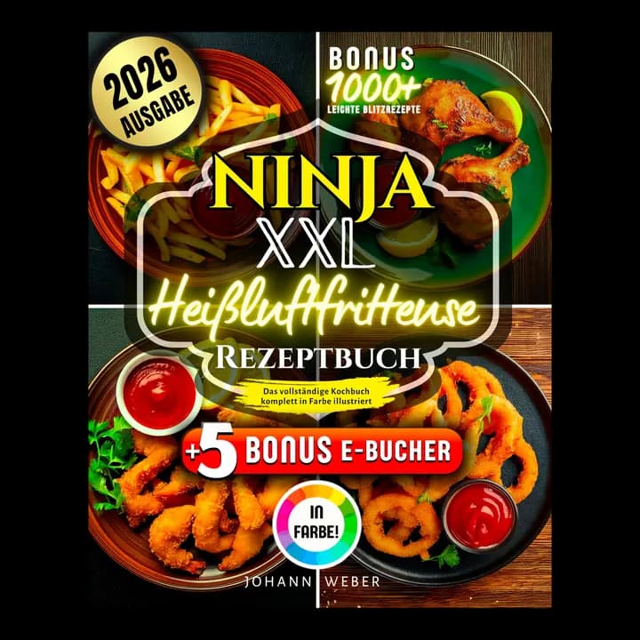 Ninja XXL Heißluftfritteuse Rezeptbuch: Das vollständige Kochbuch – komplett in Farbe illustriert