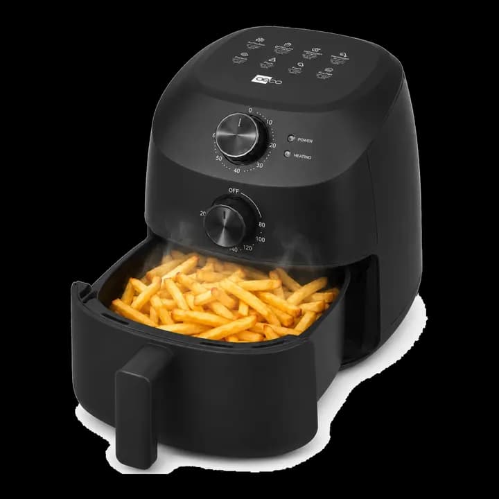 aeco Cube 2L Mini Airfryer Heißluftfritteuse BPA-frei 1150W Auto-Off