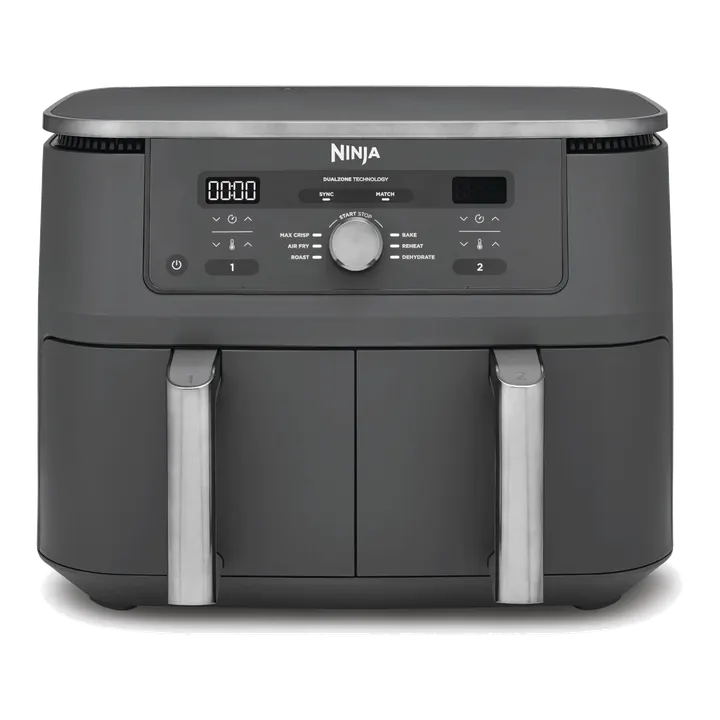 Ninja Dual Zone Digital Air Fryer, 2 Schubladen, Metallic Grau DZ400EU