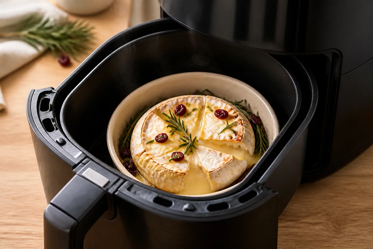 Gebackener Camembert im Airfryer-Korb